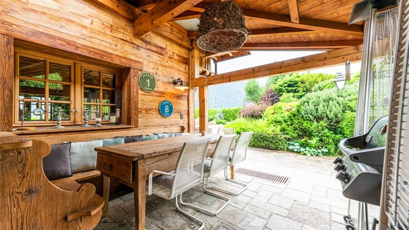 Terasse location chalet Victoria