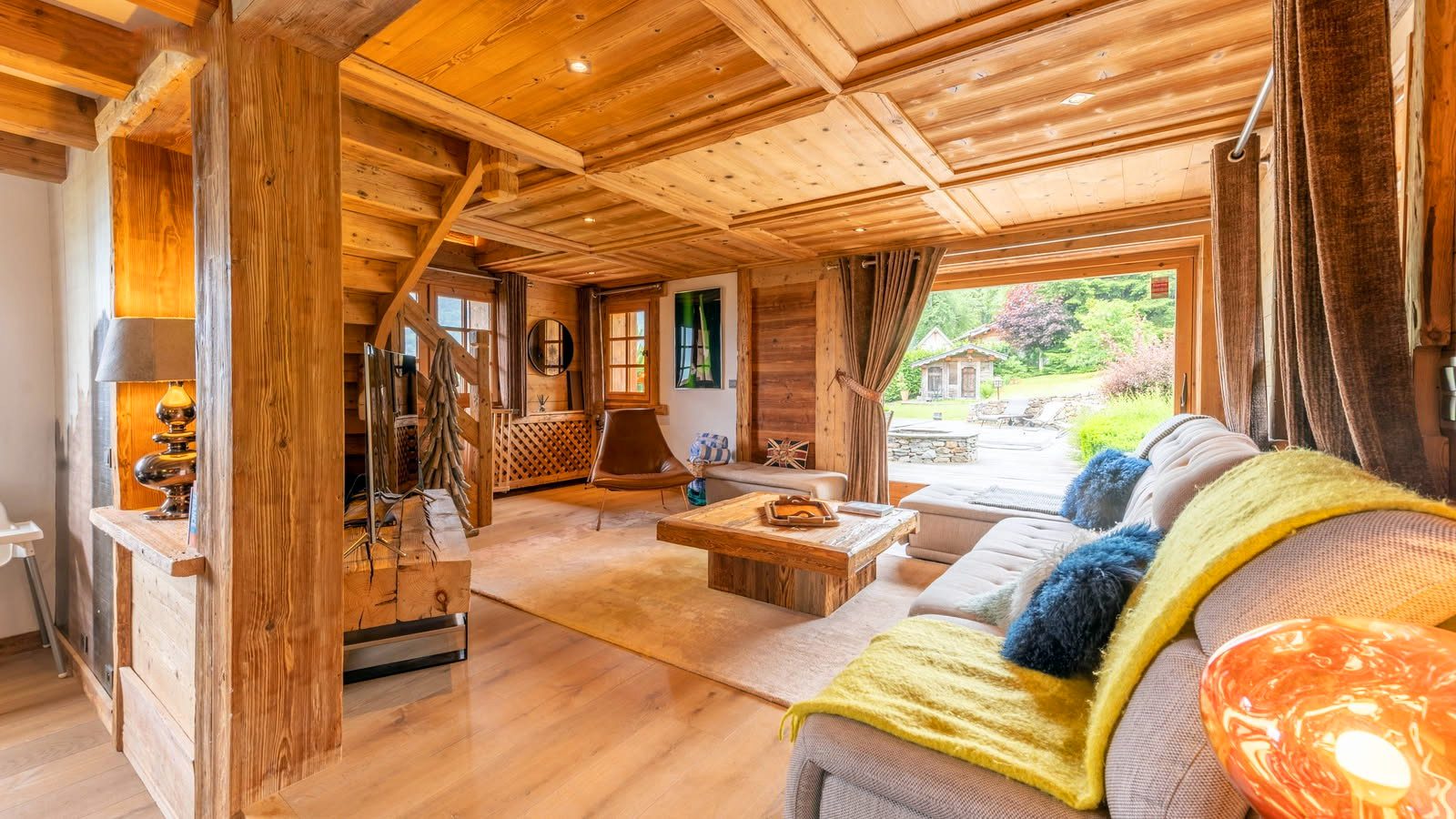 Salle de séjour chalet victoria